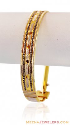 22k Gold Mens Cuff Bangle ( Mens Gold Kada )