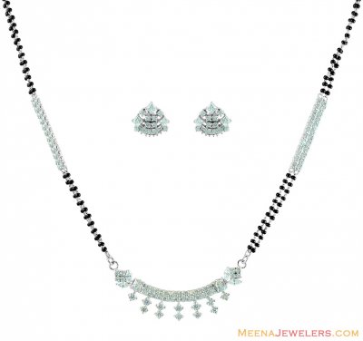 18K White Gold Mangalsutra Set  ( Gold Mangalsutra Sets )