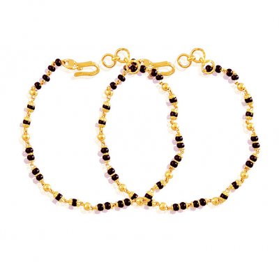 Kids Mania 22k Gold ( Black Bead Bracelets )