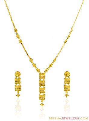 22K pendant style Necklace Set ( Light Sets )