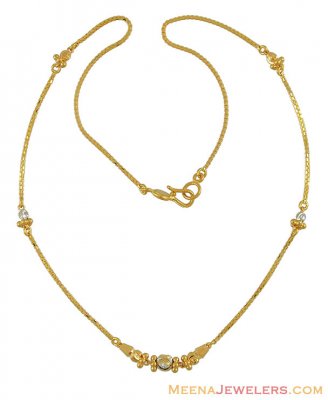 22K Indian Necklace ( 22Kt Gold Fancy Chains )