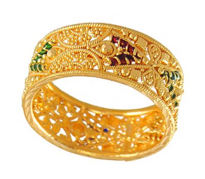 22Kt Gold Ring with Dangling ( Ladies Gold Ring )