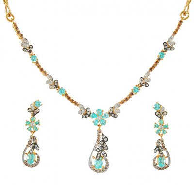 22Kt Designer Necklace Set ( Gold Designer Sets )