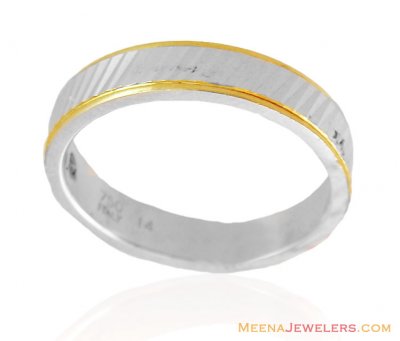 18Kt White Gold Band Ring ( Ladies White Gold Rings )