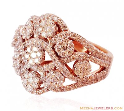 Diamond 18k Rose Gold Ring ( Diamond Rings )