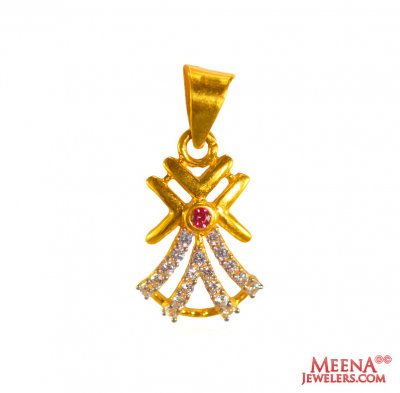 22K Gold Pendant with Cutwork ( Fancy Pendants )