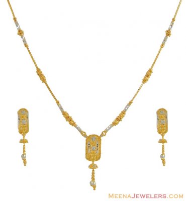 Indina Two Tone Necklace Set (22Kt) ( Light Sets )