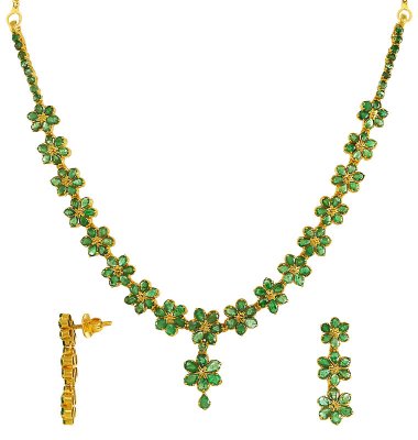 Designer Emerald Necklace Set ( Emerald Necklace Sets )