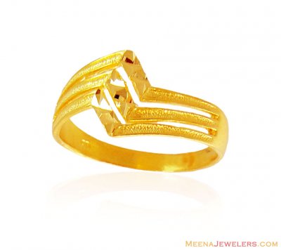 22k Fancy Gold Ring  ( Ladies Gold Ring )