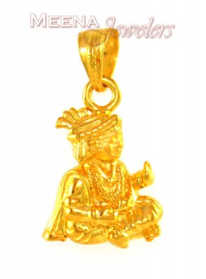 22Kt Gold Swaminarayan Pendant ( Ganesh, Laxmi and other God Pendants )
