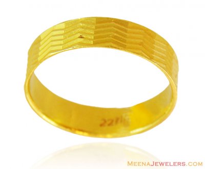 22k Fancy Machine Cut Ladies Ring ( Wedding Bands )