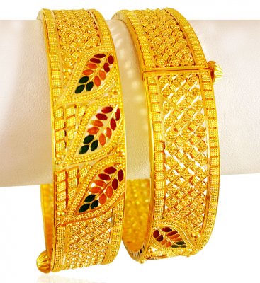 22KT Gold Designer Kada (2Pcs) ( Kadas )