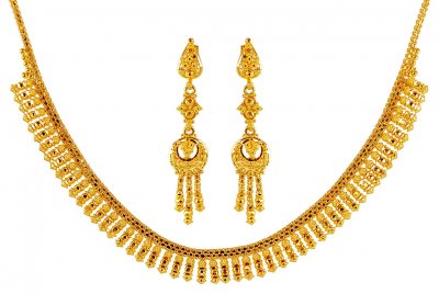 22Kt Gold Necklace Set ( Light Sets )