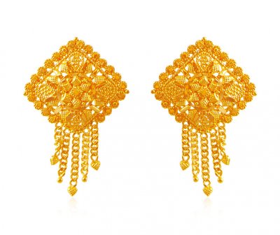 22K Gold Earrings ( 22 Kt Gold Tops )