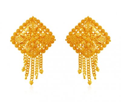 22K Gold Earrings ( 22 Kt Gold Tops )