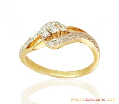 Delicate Yellow Gold Diamond Ring  ( Diamond Rings )