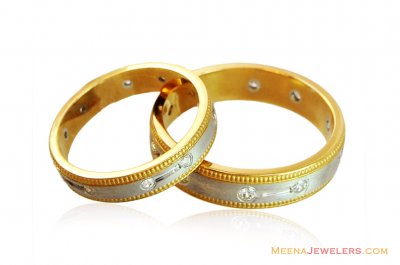 22k Rhodium Couples Wedding Bands ( Wedding Bands )