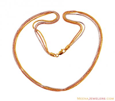 Fancy Gold Multi Tone Chain ( 22Kt Gold Fancy Chains )