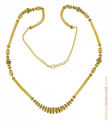 22K Meenakari Chain (30 inches) ( 22Kt Long Chains (Ladies) )