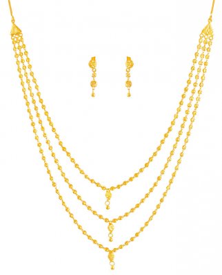 22K Beautiful Layered Necklace Set ( Light Sets )