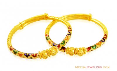 Designer Baby Bangles 22k Gold ( Baby Bangles )