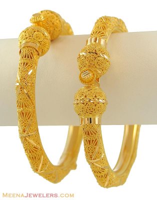 22k Yellow Gold Filigree Kada ( Kadas )