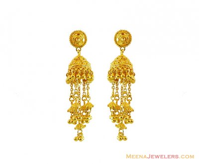 Fancy Chandelier Earrings (22K) ( 22Kt Gold Fancy Earrings )