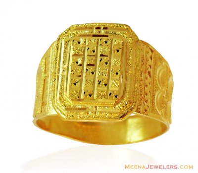 Mens Fancy Gold Ring (22 Karat) ( Mens Gold Ring )