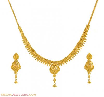 22K Filigree Necklace Set ( Light Sets )