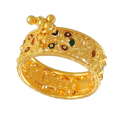 22Kt Gold Ring with Dangling ( Ladies Gold Ring )