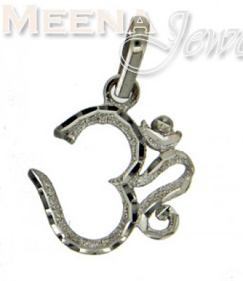 22 Kt White Gold Pendant ( Om Pendants )