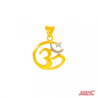 22 Kt Gold Om Pendant  ( Om Pendants )