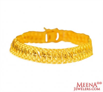 22Kt Gold Men Bracelet ( Men`s Bracelets )