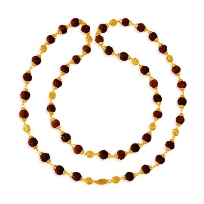 22Kt Gold Rudraksh Mala ( Men`s Gold Chains )