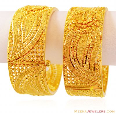 22K Designer Filigree Kada (2 pcs) ( Kadas )