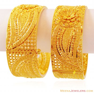 22K Designer Filigree Kada (2 pcs) ( Kadas )