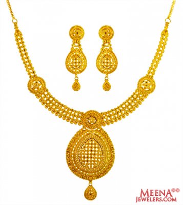 22K Gold Necklace Set ( 22 Kt Gold Sets )