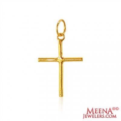 22 Kt Gold Cross Pendant  ( Jesus Cross Pendants )