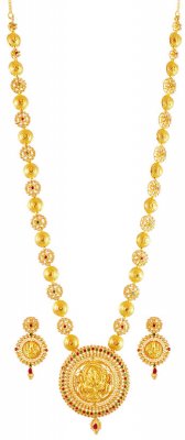 22K Gold Temple Patta Haar Set ( Gold Designer Sets )