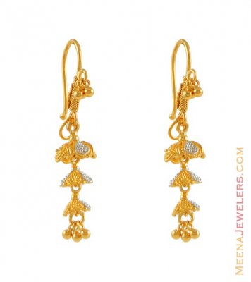 Earring with chandelier ( 22Kt Gold Fancy Earrings )