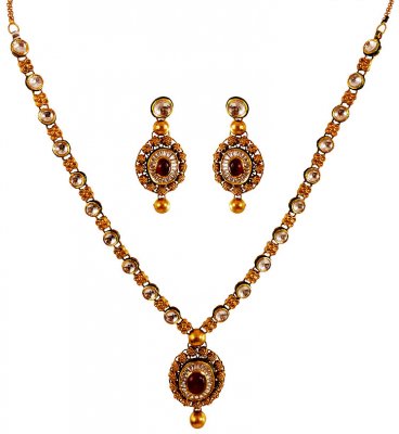 22k Gold Antique Necklace Set ( Antique Necklace Sets )