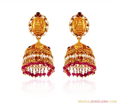 22K Laxmi Jee Jhumki ( 22Kt Gold Fancy Earrings )