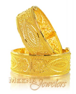 22kt Gold Wide Bangle (Kada) ( Kadas )