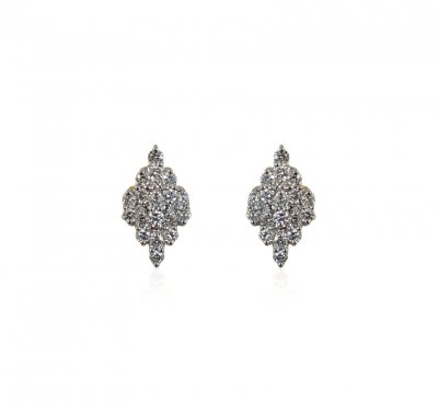 18kt Gold Diamond Earrings ( Diamond Earrings )