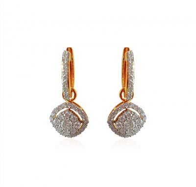 18Kt Gold Diamond Earring ( Diamond Earrings )