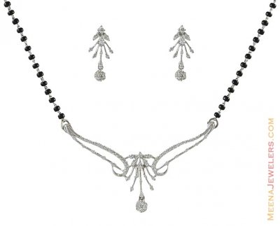 18Kt Gold Diamond Mangalsutra Set ( Diamond MangalSutras )