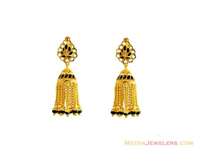 22K Fancy Chandelier Earrings ( 22Kt Gold Fancy Earrings )