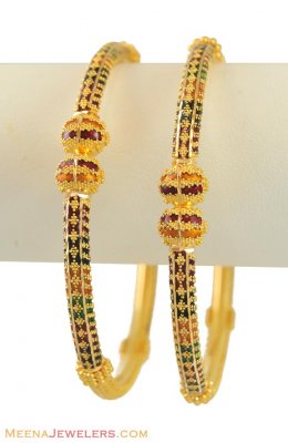 22k Meenakari Kada(2 Pcs) ( Kadas )