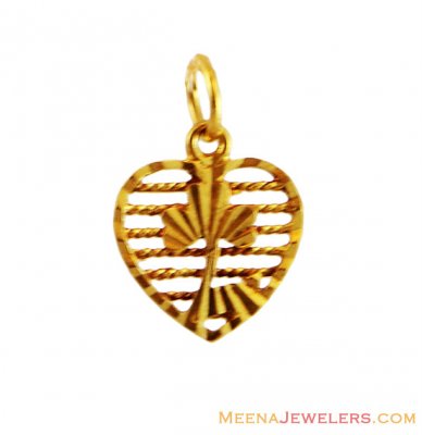 22K Gold Three Leaf Clover Pendant ( Fancy Pendants )