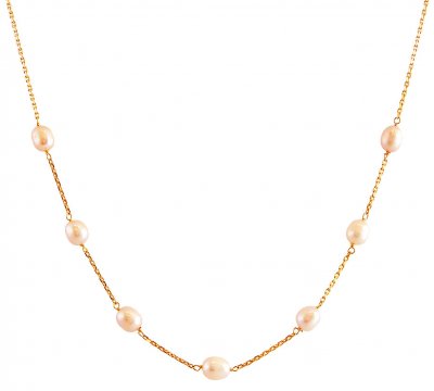 22K Gold Pearls Chain ( 22Kt Gold Fancy Chains )